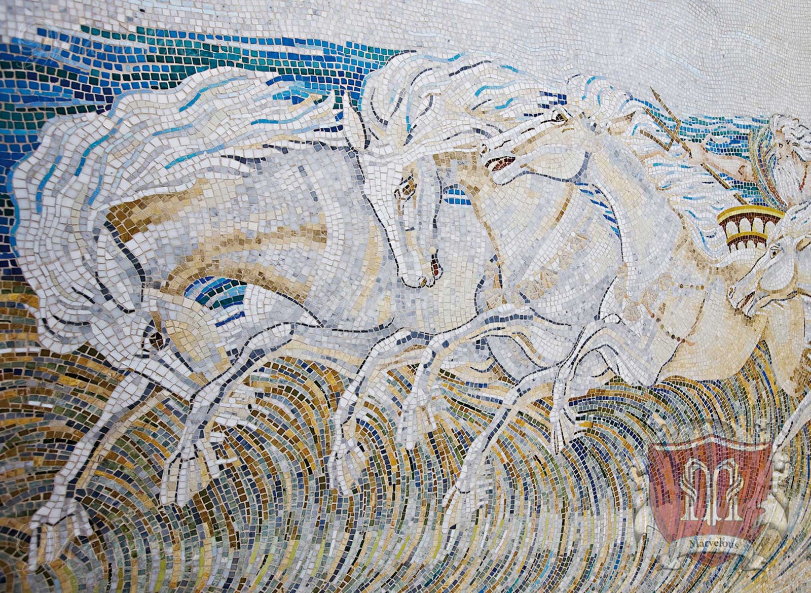 Mosaic-Walls-Cabaletta-a Marble Wall Mosaic: Cabaletta