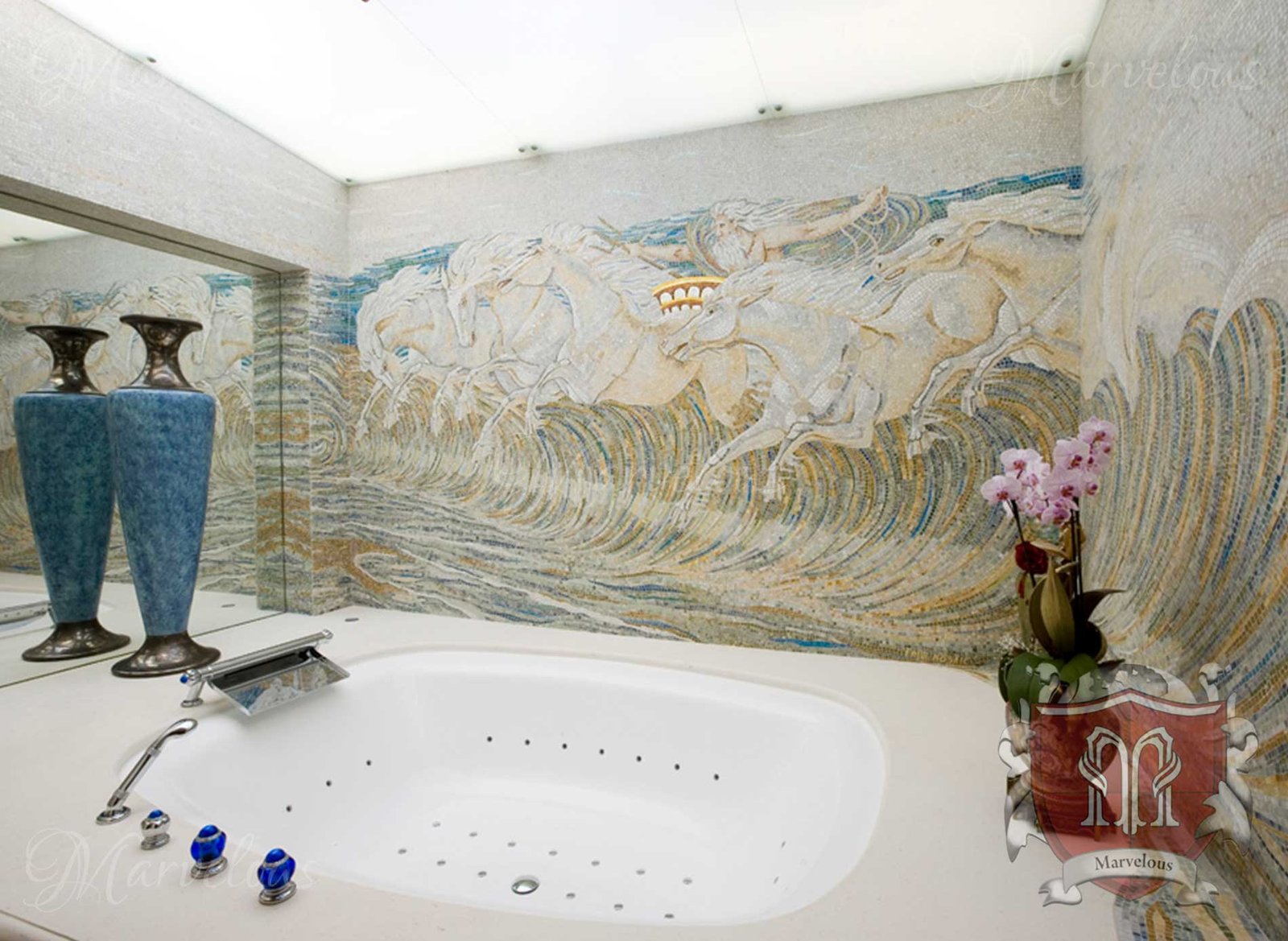 Mosaic-Walls-Cabaletta-b Marble Wall Mosaic: Cabaletta