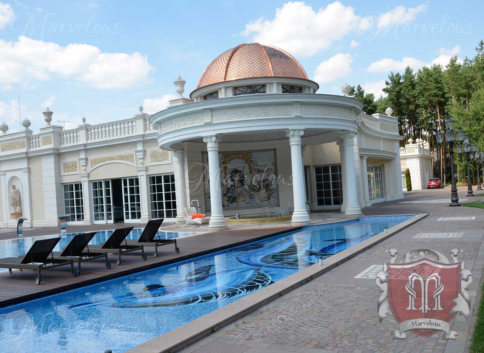 Marble Wall Mosaic: Domus Eterno