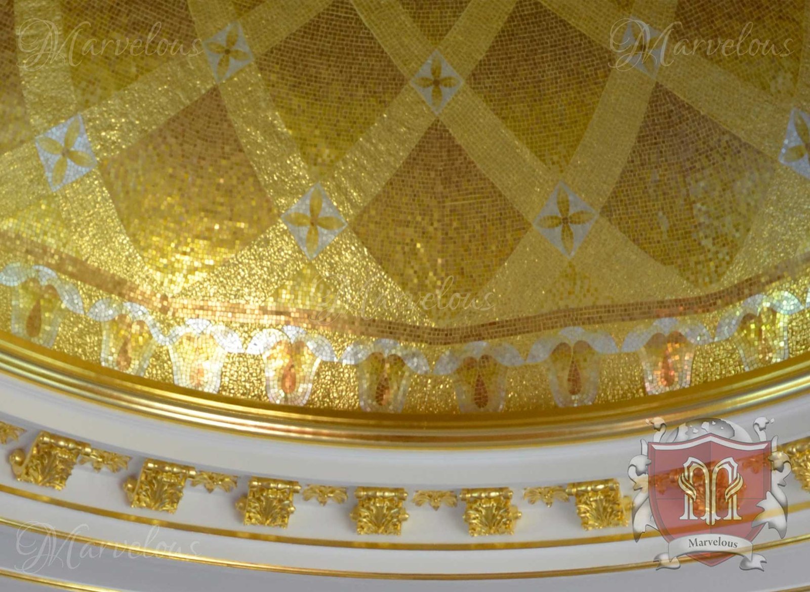 Mosaic-Walls-Oculus-a Marble Wall Mosaic: Oculus