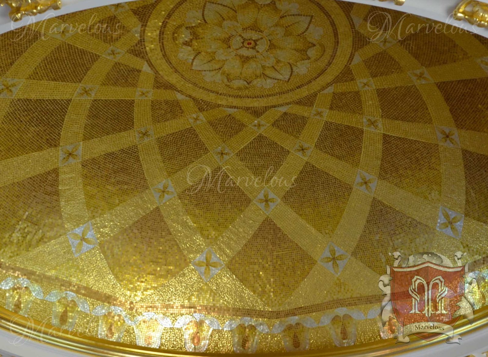 Mosaic-Walls-Oculus-e Marble Wall Mosaic: Oculus