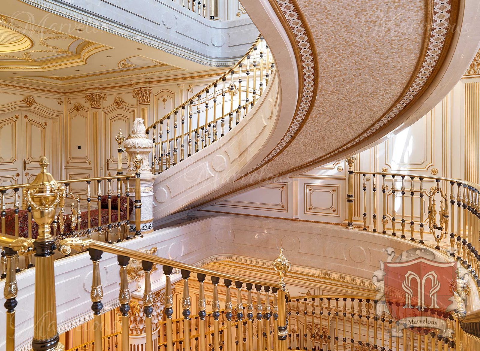 Marble Wall Mosaic: Acqua Vergine