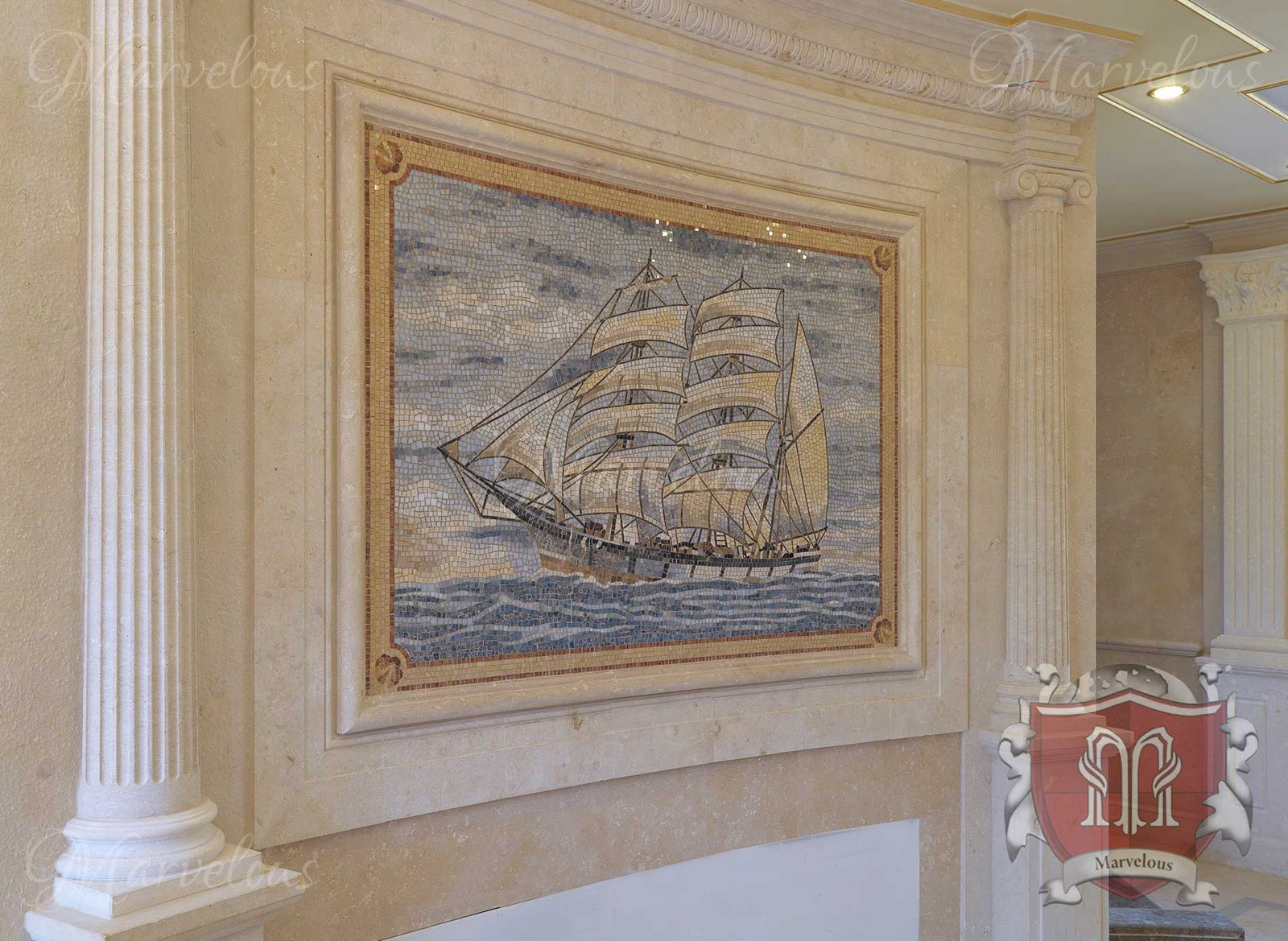 Mosaic-Walls-Mozzafiato-j Marble Wall Mosaic: Mozzafiato