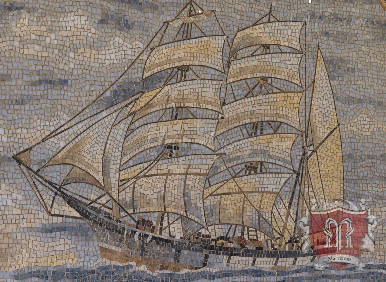 Mosaic-Walls-Mozzafiato-k Marble Wall Mosaic: Mozzafiato