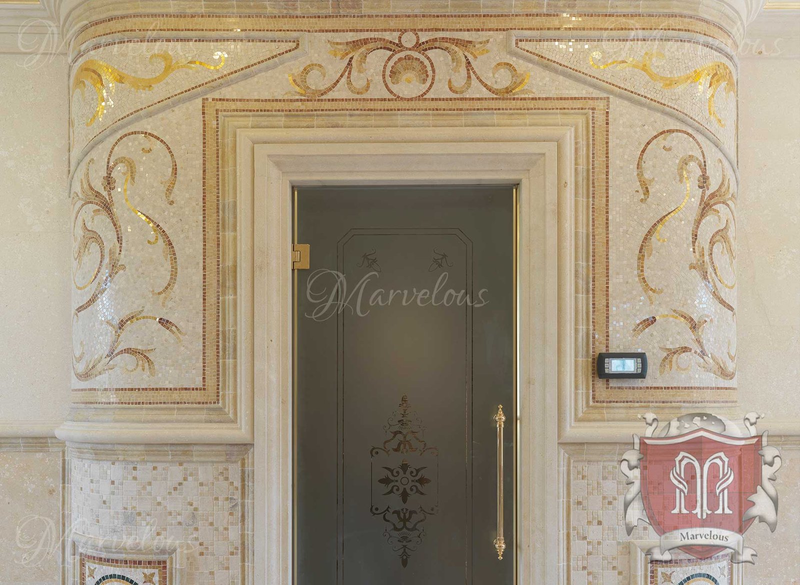 Mosaic-Walls-Mozzafiato-n Marble Wall Mosaic: Mozzafiato