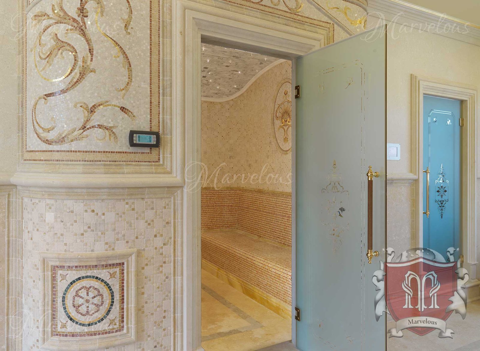 Mosaic-Walls-Mozzafiato-o Marble Wall Mosaic: Mozzafiato