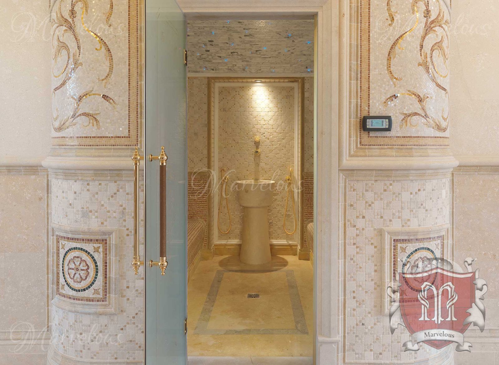 Mosaic-Walls-Mozzafiato-p Marble Wall Mosaic: Mozzafiato