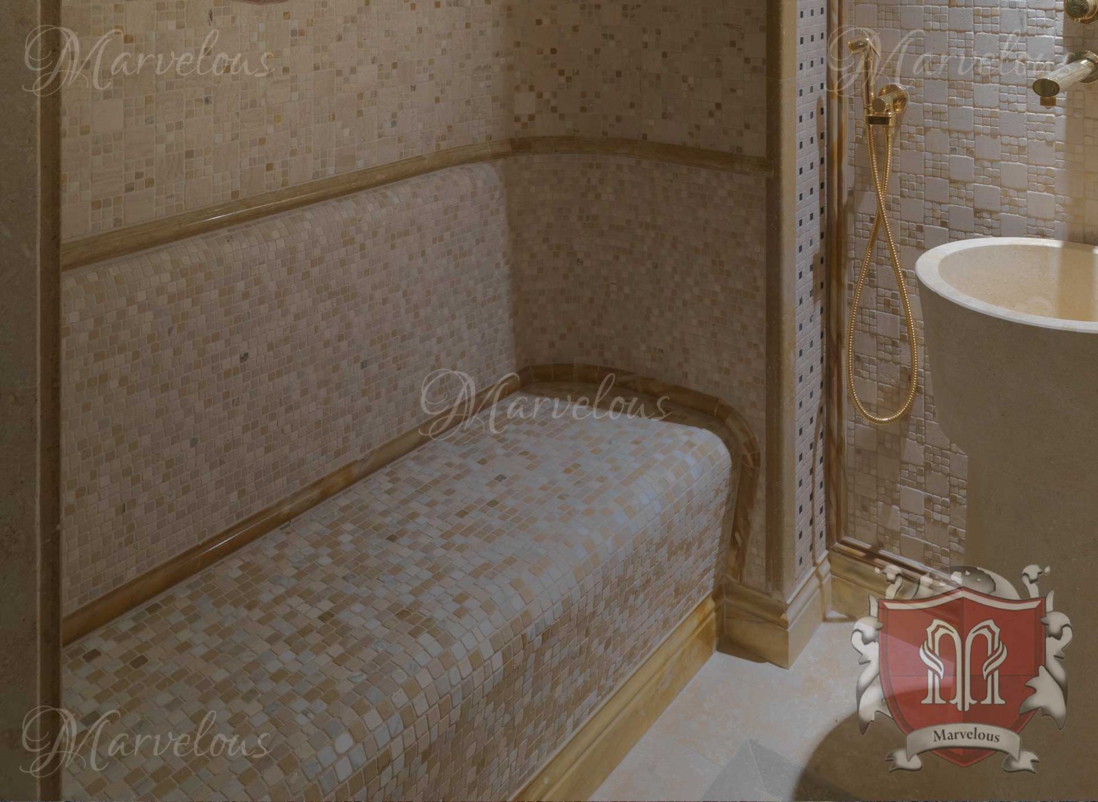 Mosaic-Walls-Mozzafiato-t Marble Wall Mosaic: Mozzafiato