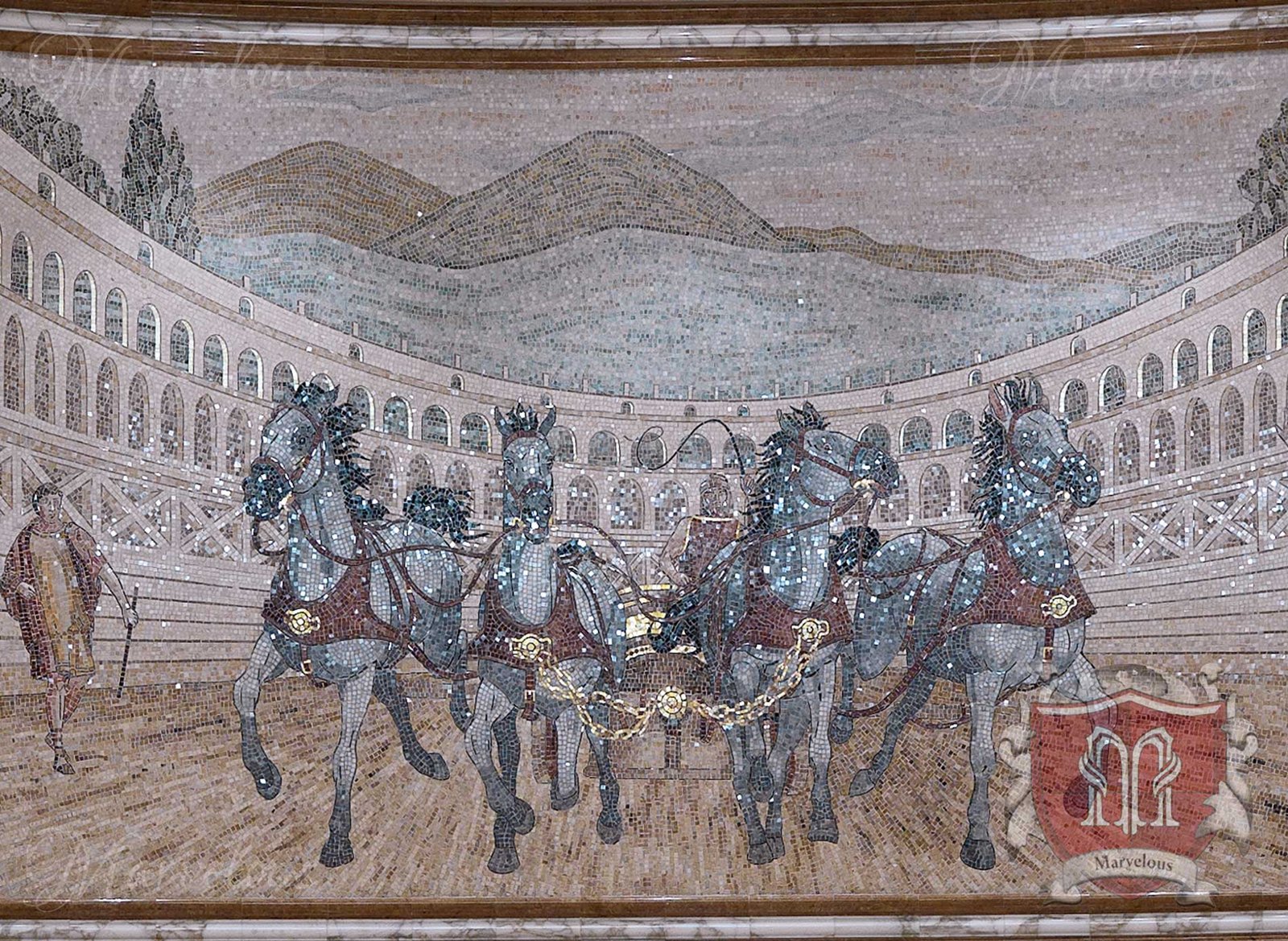 Marble Wall Mosaic: Serenata