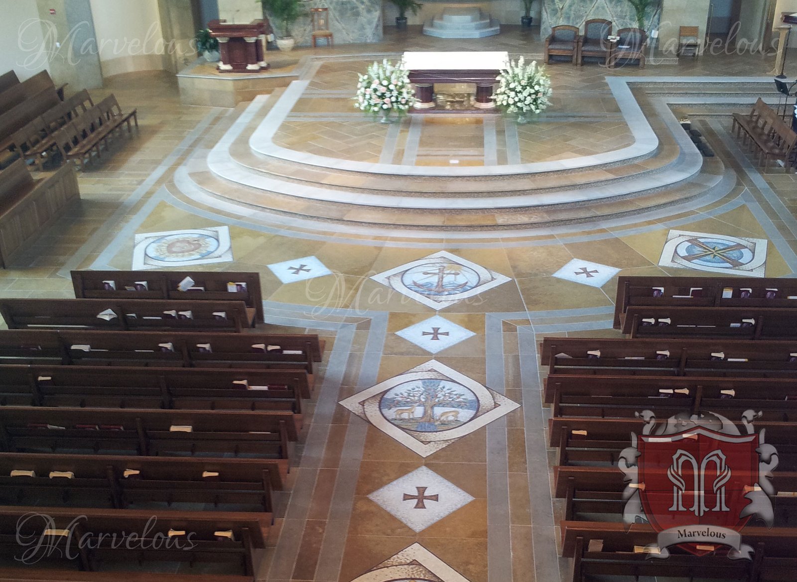 Mosaic-Religious-Gemma-Nel-Deserto-c Marble Religious Mosaic: Gemma Nel Deserto