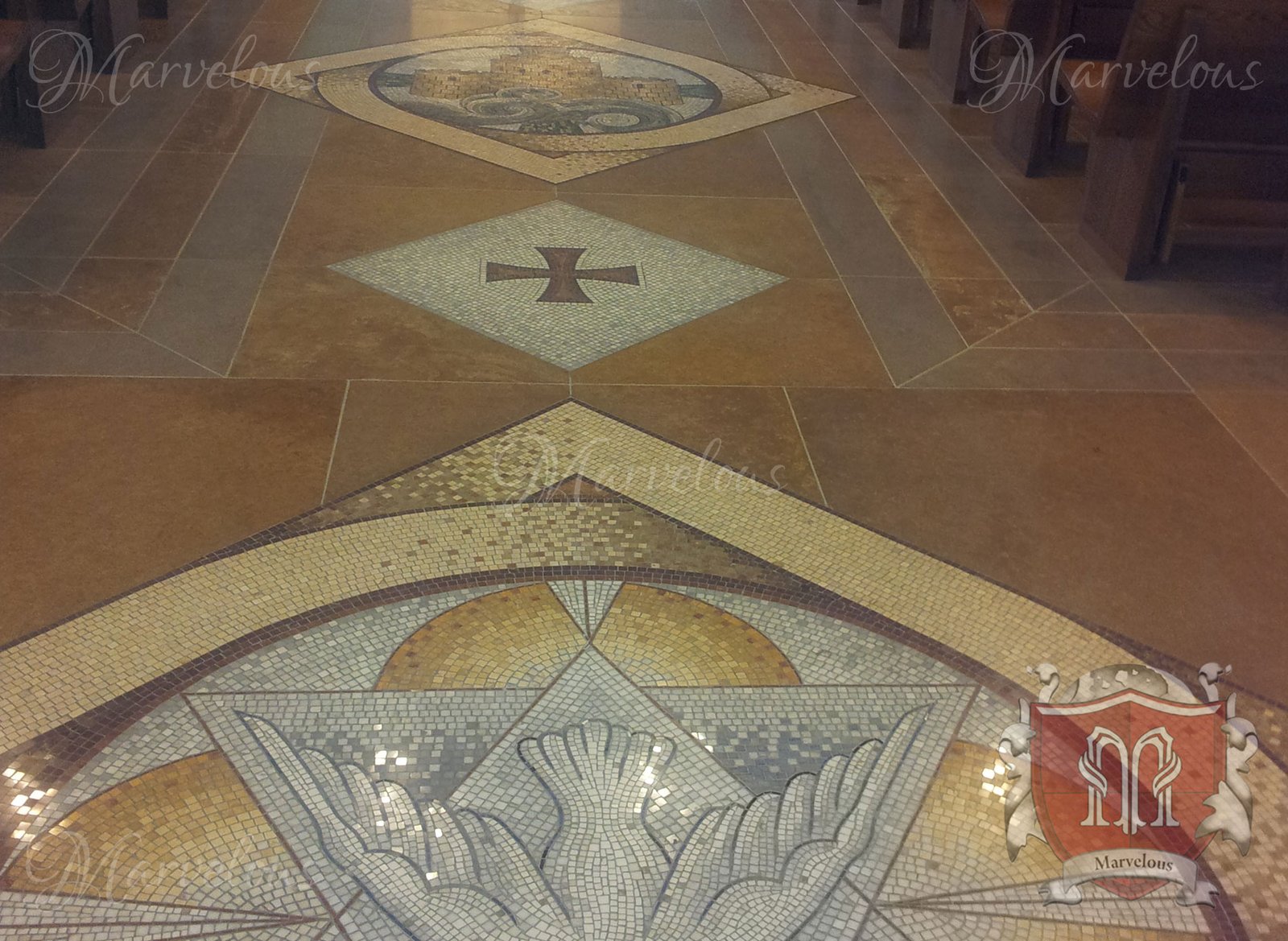 Mosaic-Religious-Gemma-Nel-Deserto-h Marble Religious Mosaic: Gemma Nel Deserto