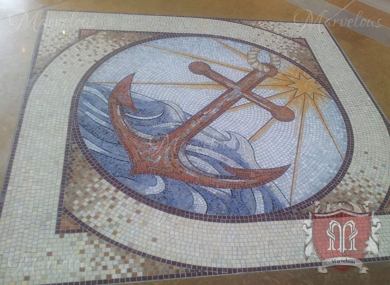 Mosaic-Religious-Gemma-Nel-Deserto-k Marble Religious Mosaic: Gemma Nel Deserto