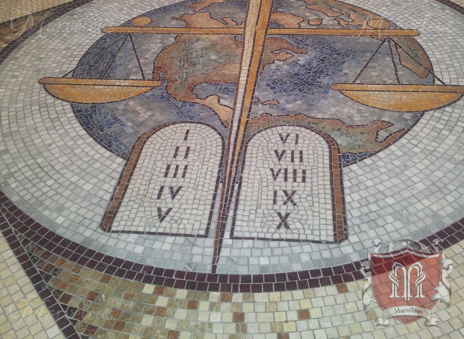 Mosaic-Religious-Gemma-Nel-Deserto-m Marble Religious Mosaic: Gemma Nel Deserto