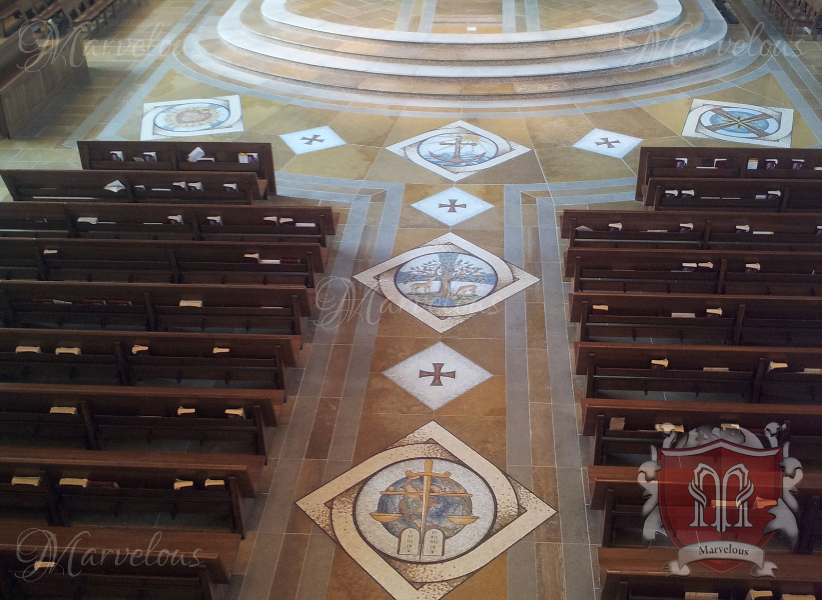 Mosaic-Religious-Gemma-Nel-Deserto-n Marble Religious Mosaic: Gemma Nel Deserto