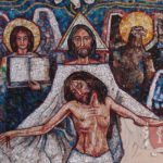 Marble Religious Mosaic: Il Pastore