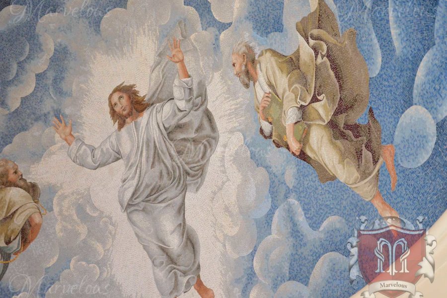 Marble Religious Mosaic: Risurrezione