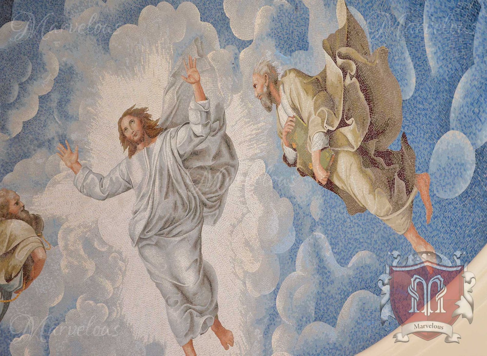 Marble Religious Mosaic: Risurrezione