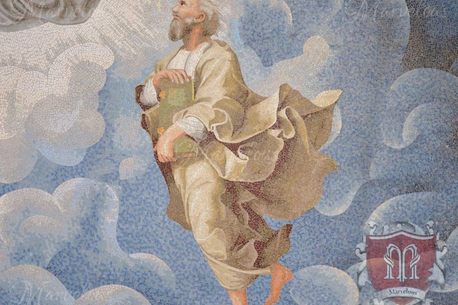 Marble Religious Mosaic: Risurrezione