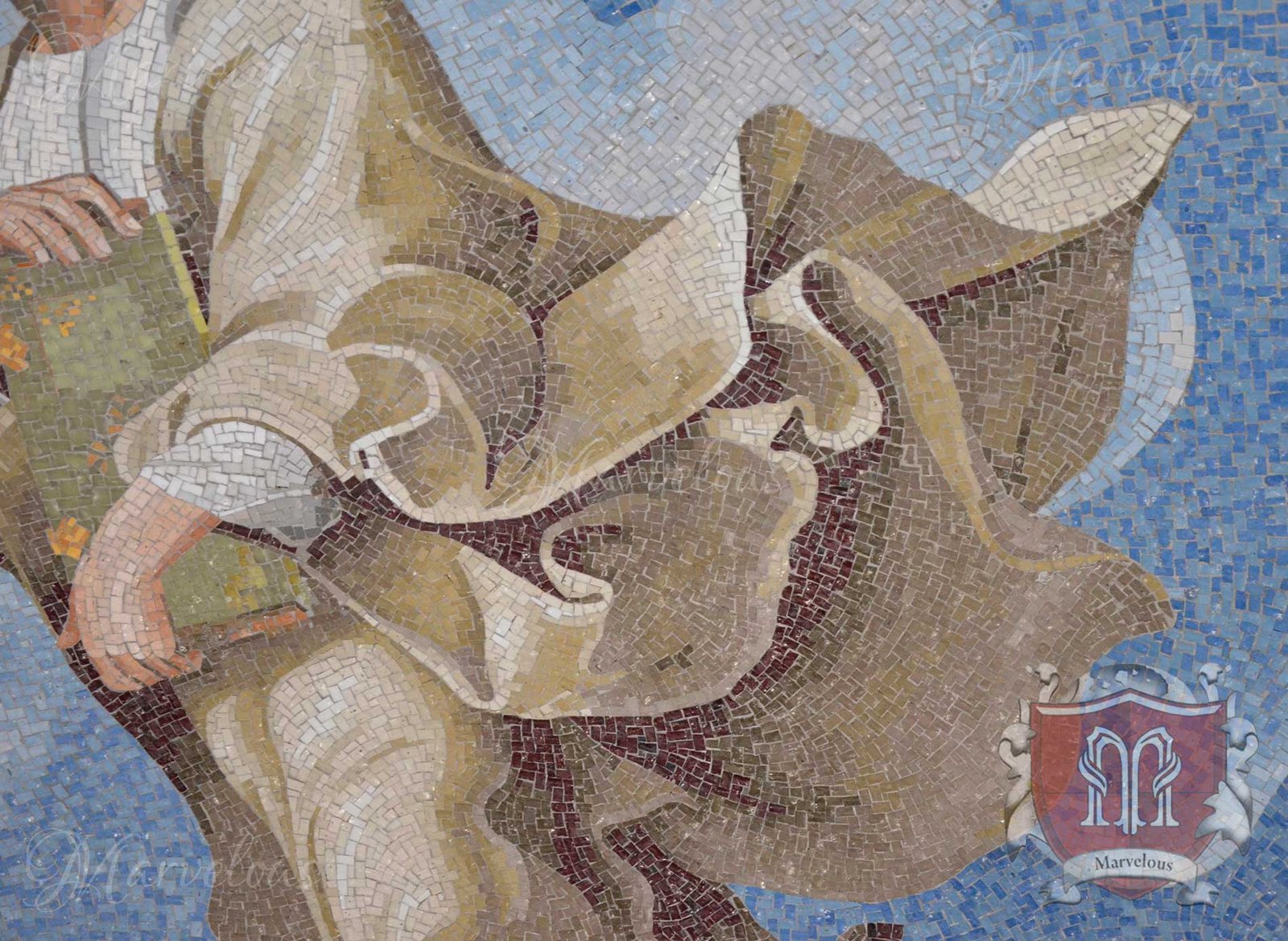 Marble Religious Mosaic: Risurrezione