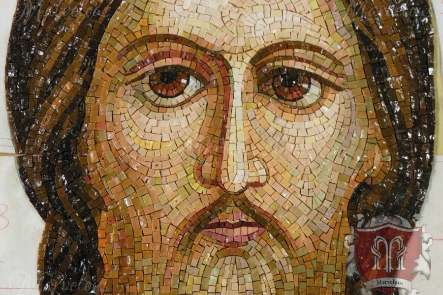 Marble Religious Mosaic: Sonata Da Chiesa