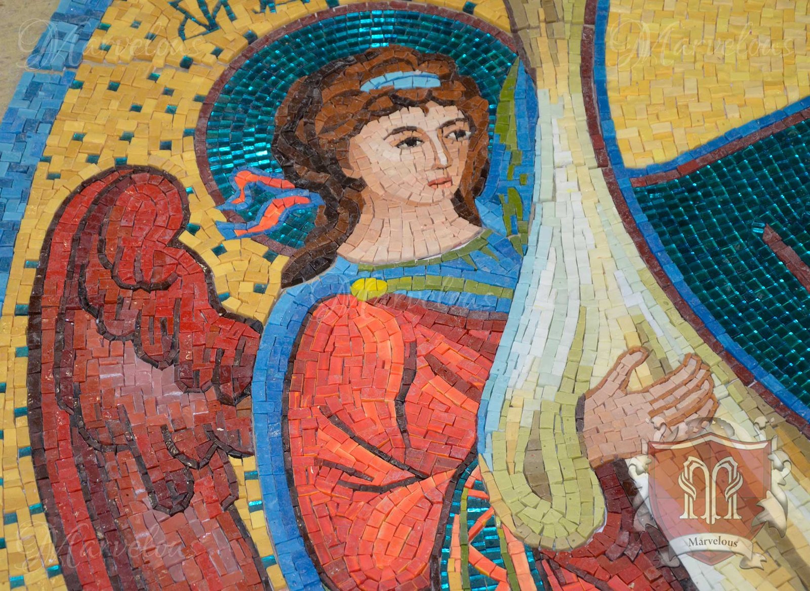 Marble Religious Mosaic: Sonata Da Chiesa