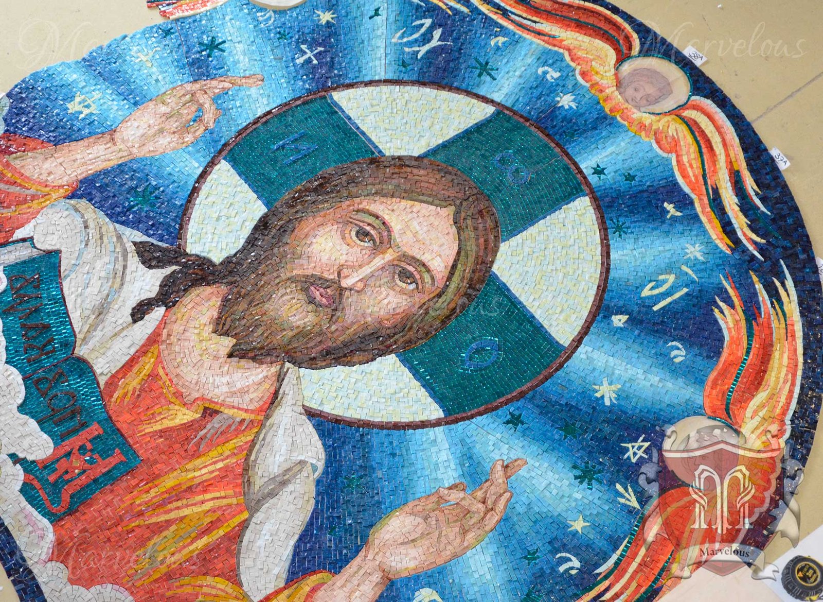 Marble Religious Mosaic: Sonata Da Chiesa