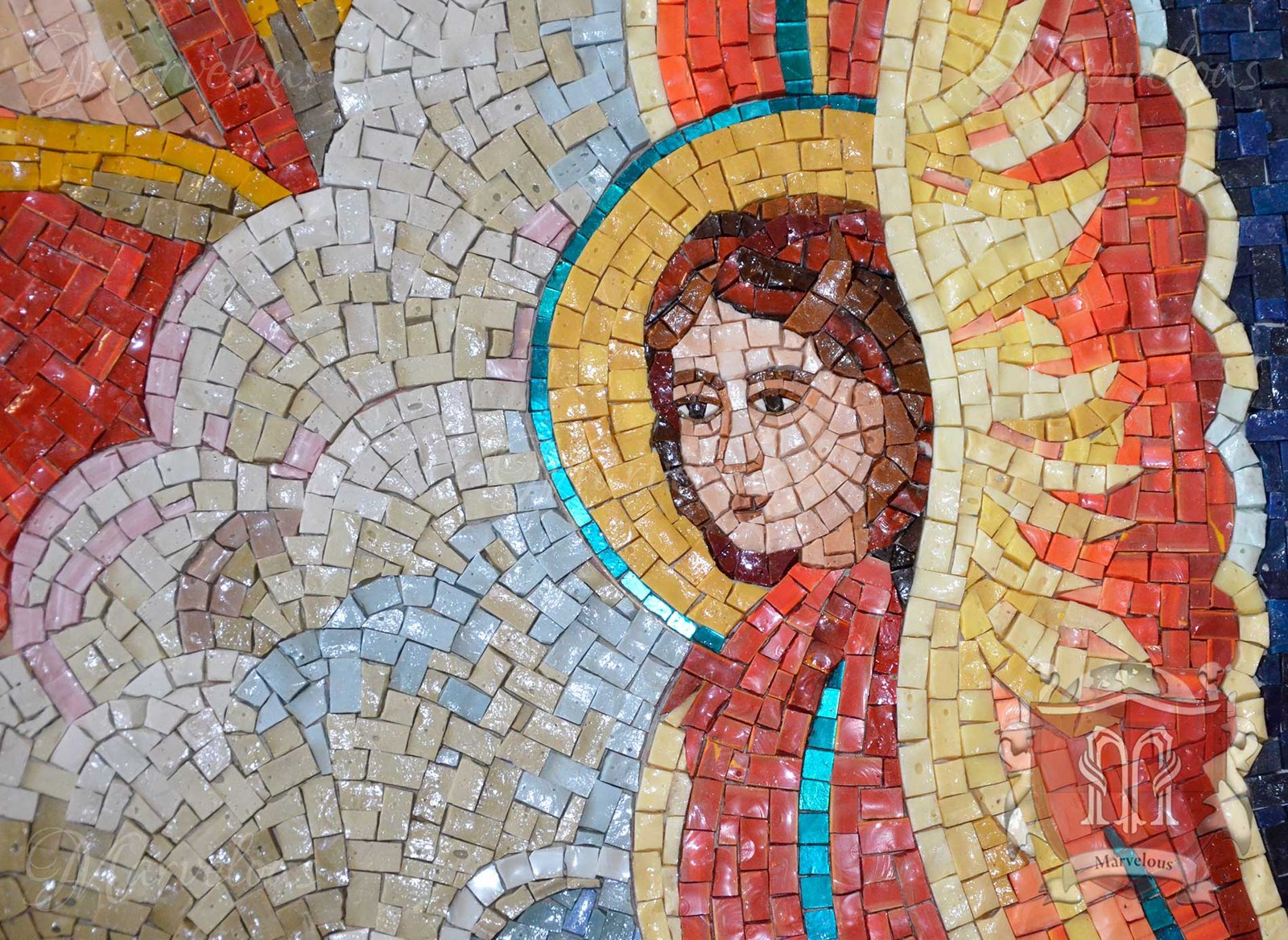 Marble Religious Mosaic: Sonata Da Chiesa