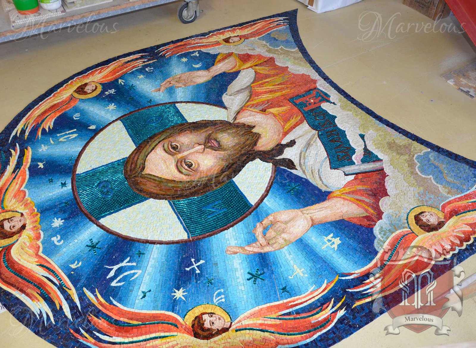 Marble Religious Mosaic: Sonata Da Chiesa