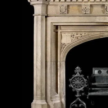 Antique 303 Gothic Limestone Mantels Design