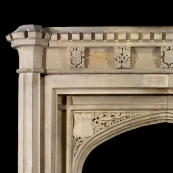 Antique 303 Gothic Limestone Mantels Design