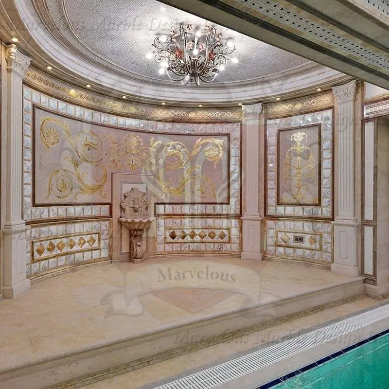 Italian Limestone Pilaster for Luxury Mansion