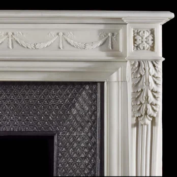 Antique 304 Louis XVI Marble French Fireplace Mantel