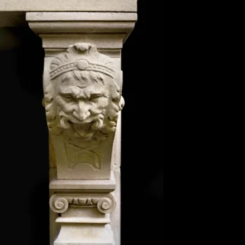 European Limestone Fireplace Mantels
