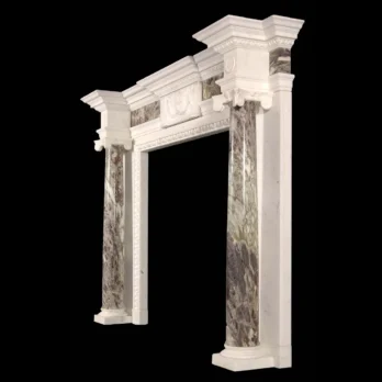 Bianco Carrara and Breccia Capraia Columns