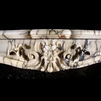 French Style Fireplace Mantel in Calacatta Paonazzo Marble