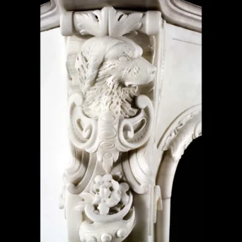 French Mantel Design in Bianco Carrara C Marble