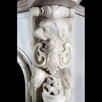 French Mantel Design in Bianco Carrara C Marble