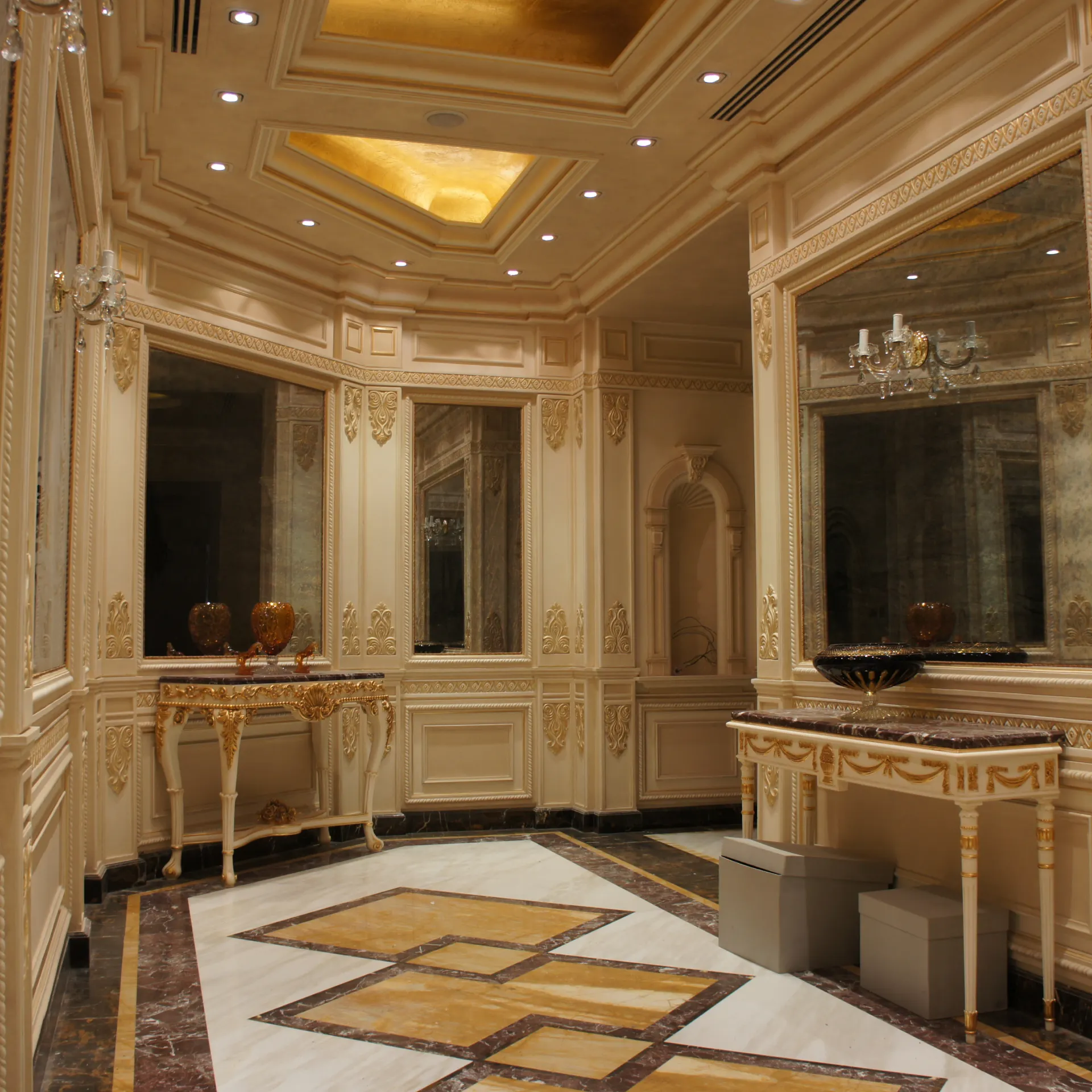 Giallo Siena Marble Floor