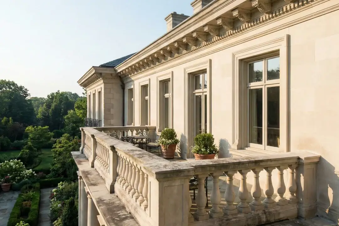 Stone Balustrades and Architectural Trim_ Elevating Luxury Facades