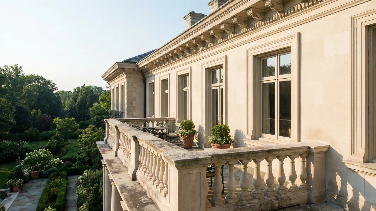 Stone Balustrades and Architectural Trim_ Elevating Luxury Facades