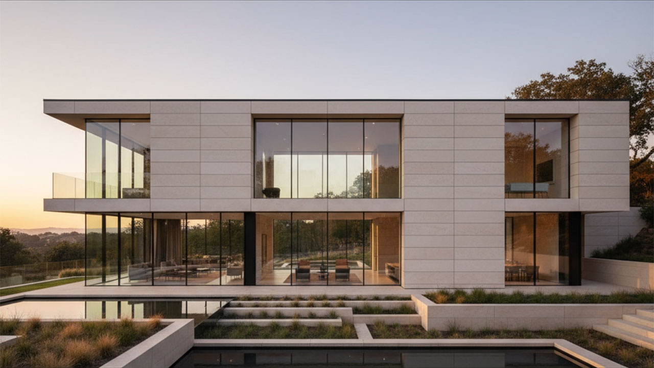 Material Harmony: Blending Limestone with Glass and Metal in Modern Facades