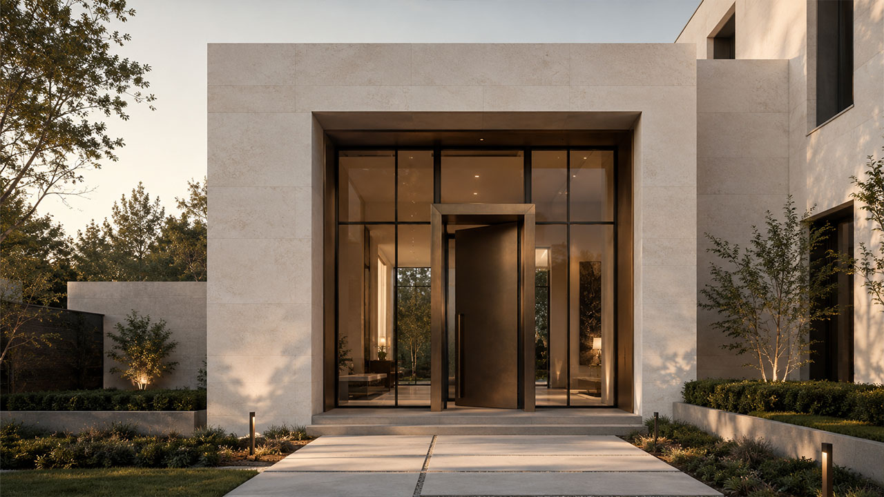 Material Harmony: Blending Limestone with Glass and Metal in Modern Facades