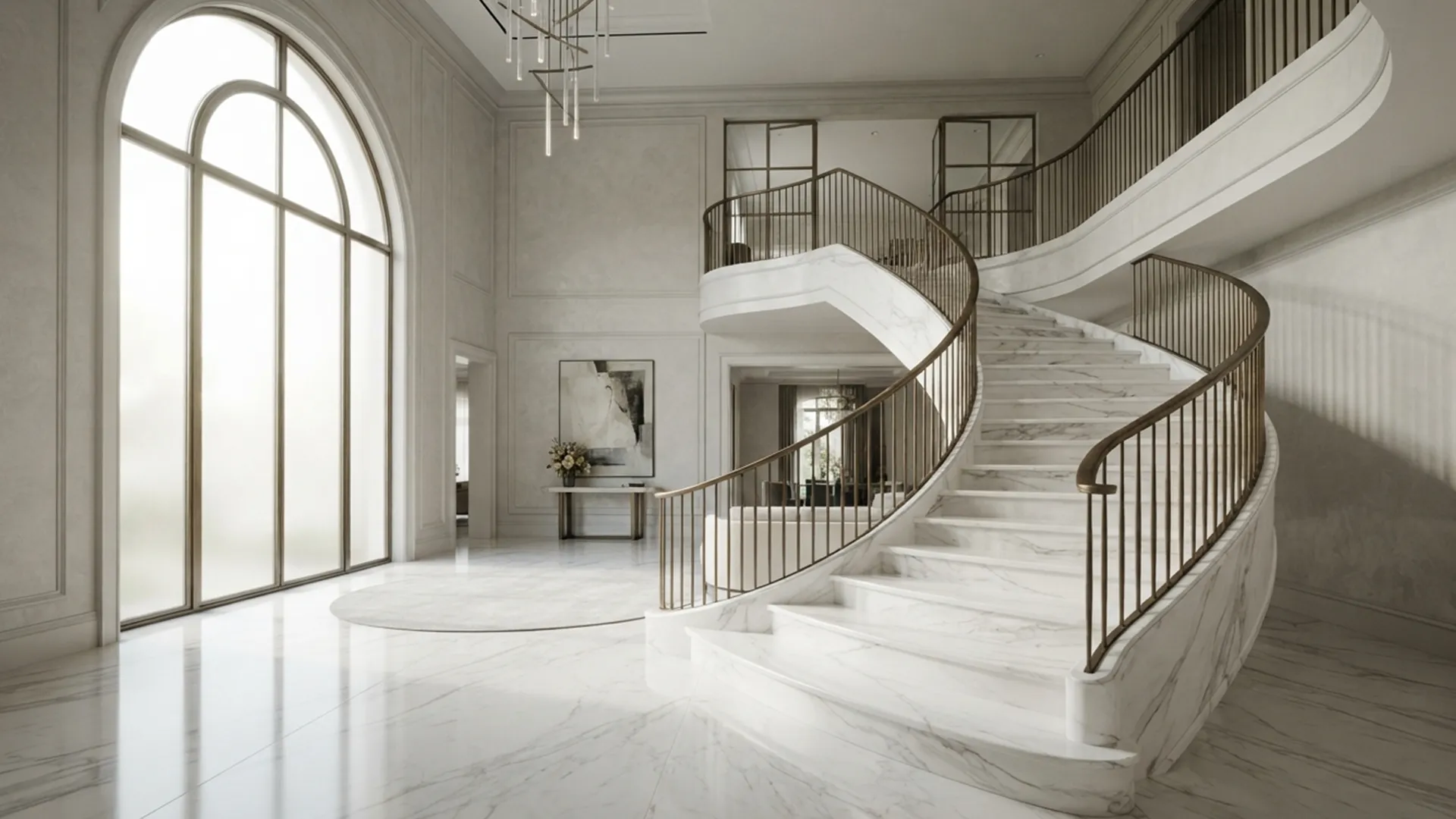 The Architectural Spine: Why a Custom Marble Staircase Defines Your Home 1 The Architectural Spine: Why a Custom Marble Staircase Defines Your Home