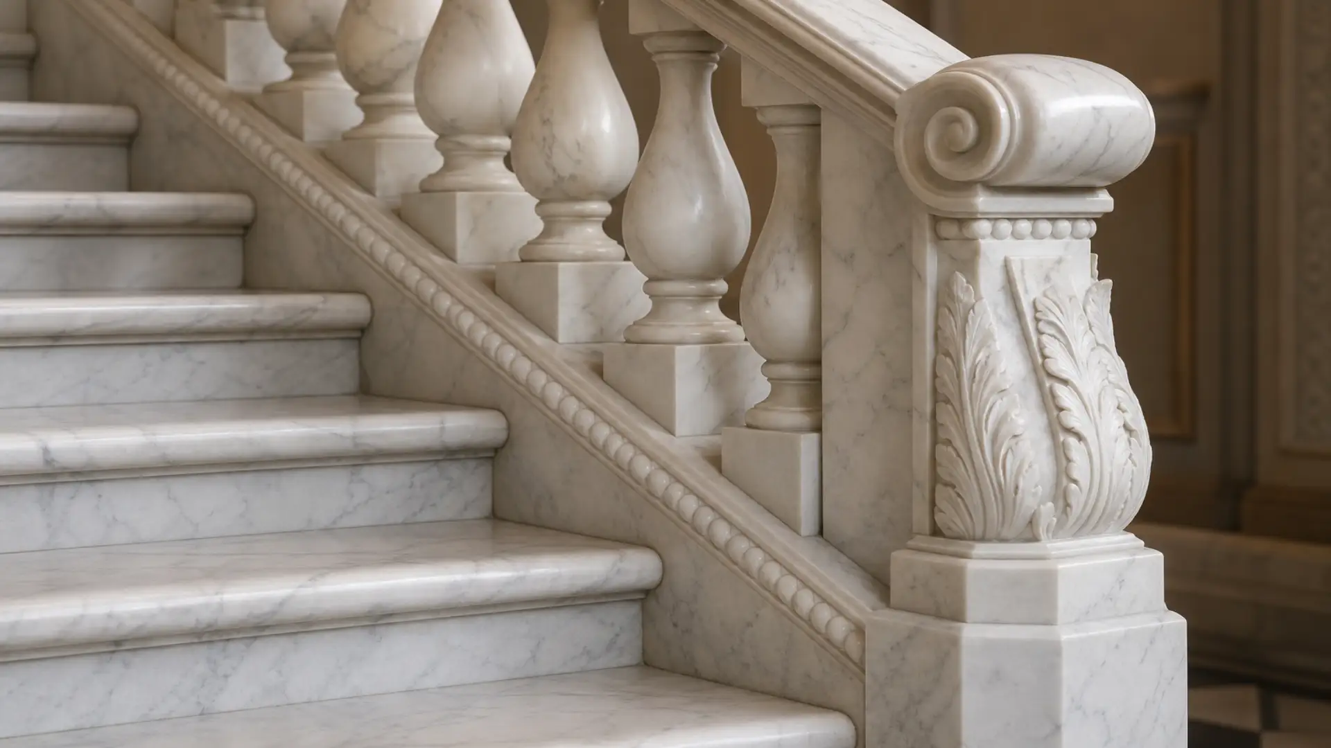 Grand European Staircase Style: Classical Elegance at Home