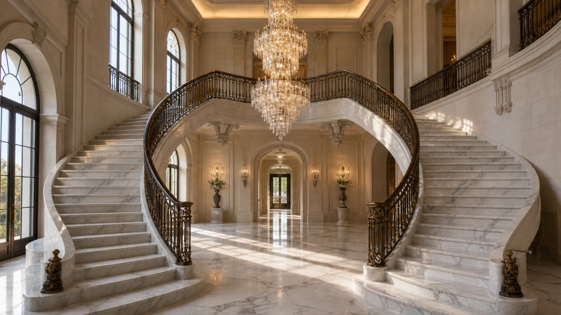 Grand European Staircase Style: Classical Elegance at Home