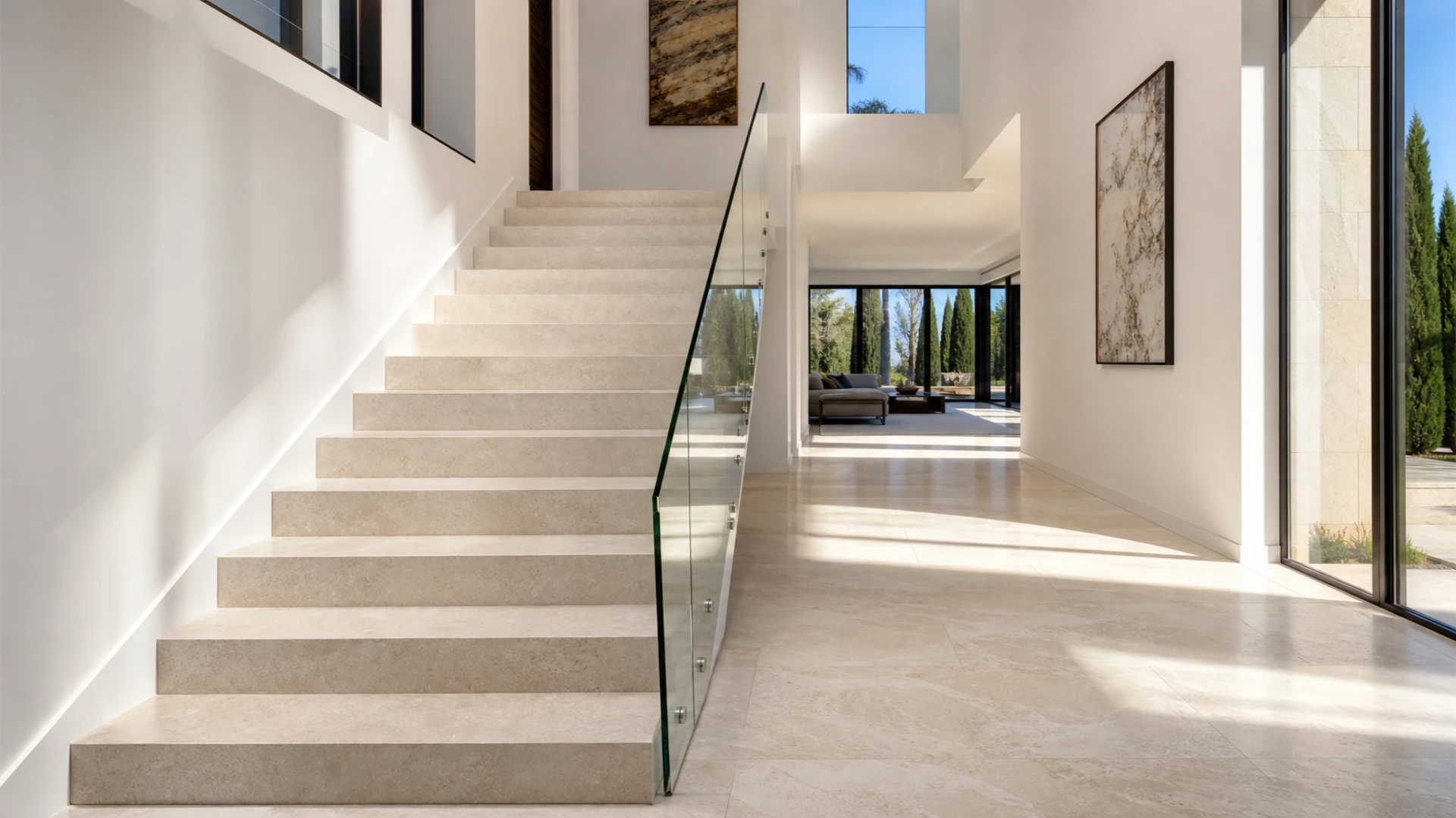 Modern Minimalist Stone Stairs: Precision and Lightness in Design