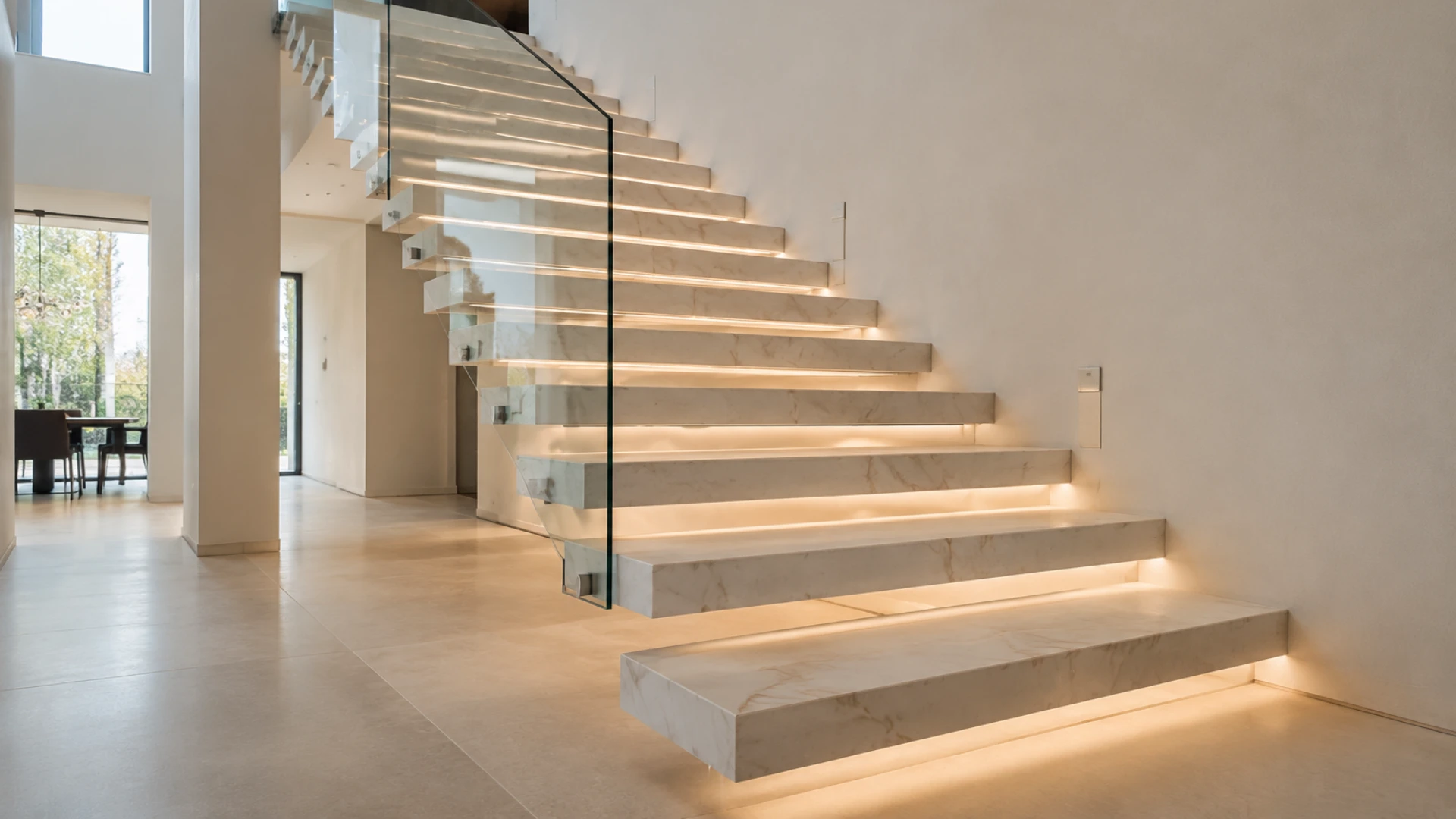 The Rise of floating marble stairs : Mastering the “Quiet Luxury” Trend